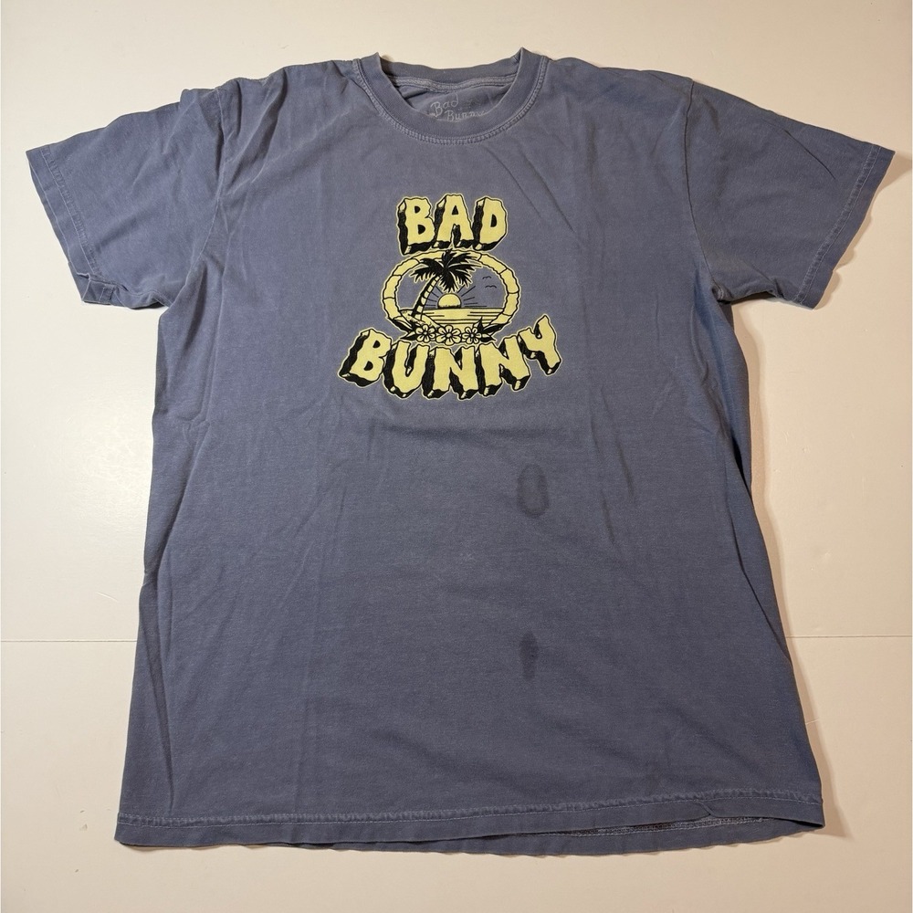 Bad Bunny 2022 World's Hottest Tour OFFICIAL MERCH Blue Size Medium